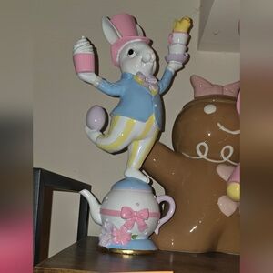 Colorful Ceramic Teapot with Clown Design